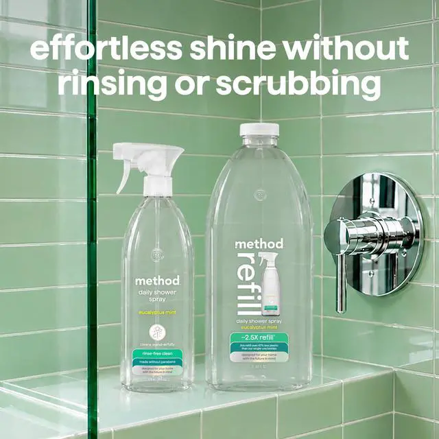 Alt view image 5 of 7 - Method Daily Shower Cleaner Refill 68fl oz, Eucalyptus Mint