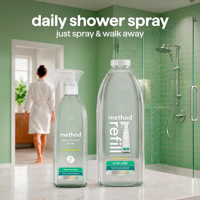 Alt view image 3 of 7 - Method Daily Shower Cleaner Refill 68fl oz, Eucalyptus Mint