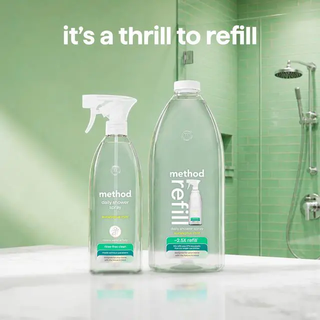 Alt view image 2 of 7 - Method Daily Shower Cleaner Refill 68fl oz, Eucalyptus Mint