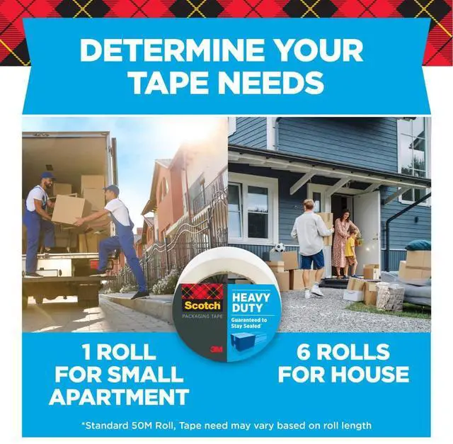 Alt view image 3 of 6 - Scotch Heavy Duty Shipping Packing Tape, 1.88in x 54.6yd, Clear