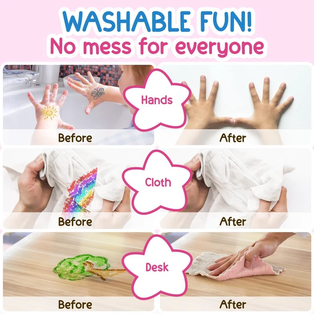 Alt view image 6 of 6 - TinyGeeks 12 Water Drop Crayons, Non Toxic, Washable, Easy to Hold, Ergonomic Shape for Toddlers Kids Ages 3-8