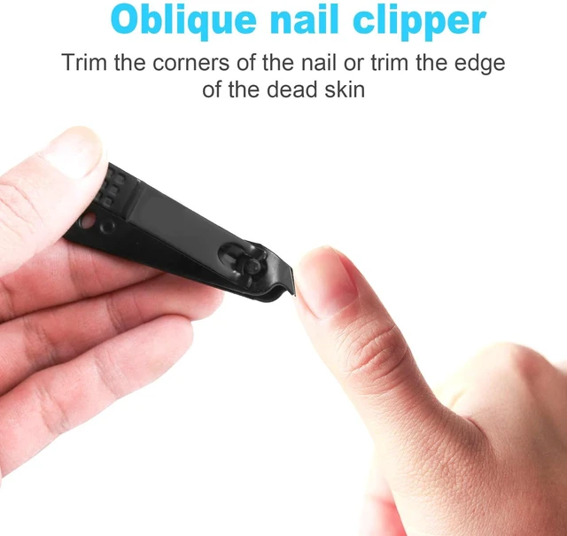 Alt view image 6 of 7 - 4 Piece Nail Clippers Set Fingernail and Toenail Cutters for Men and Women Black