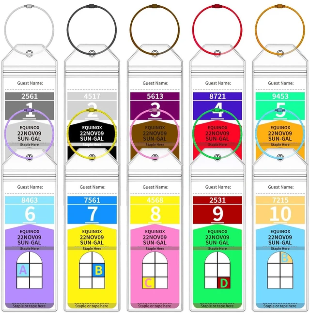 Main image of Royal Caribbean Luggage Tag Holders 10 Pack - Zip Seal Clear Cruise Luggage Tag with Steel Loops for Royal Caribbean & Celebrity Cruise Essentials (10 Colors Ring)
