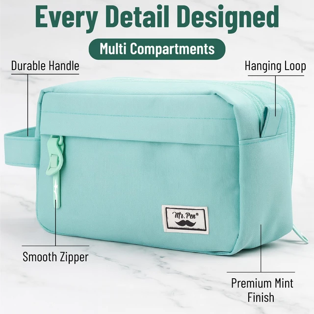 Alt view image 4 of 6 - Mr. Pen High Capacity Large Pencil Case with 3 Compartments, 2 Pockets and Smooth Zipper, School Supplies for Teens