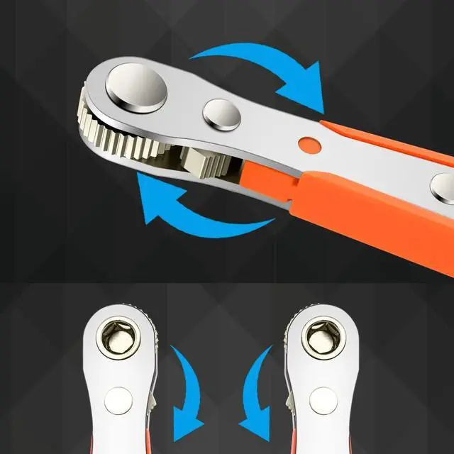 Alt view image 4 of 7 - OSDUE Mini Ratchet Wrench, Right Angle Phillips Magnetic Screwdriver with 1/4" Drive High Torque Offset Reversible, for Tight Spaces, 1 Piece