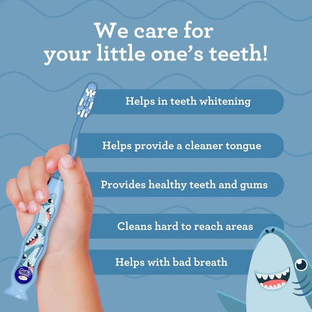 Alt view image 6 of 6 - GuruNanda Kids Toothbrush with Suction Cup & Tongue Cleaner, Ages 3+, 4 Count