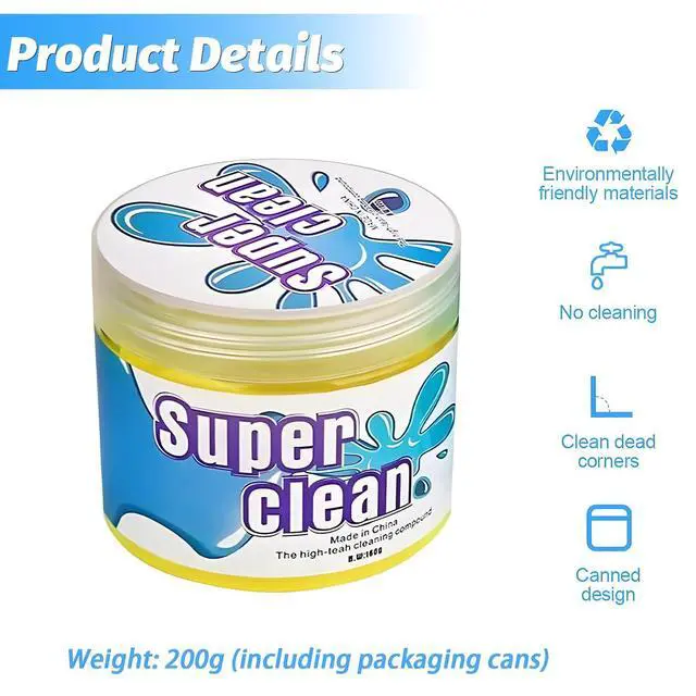 Alt view image 2 of 6 - Moly Magnolia Car Cleaning Gel for Vents and Keyboards, Yellow