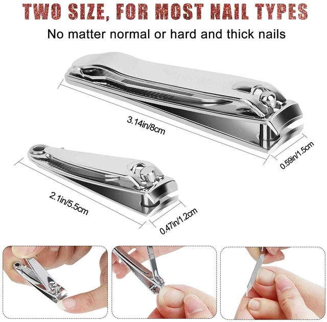 Alt view image 2 of 7 - Stainless Steel Nail Clipper Set with File for Men and Women