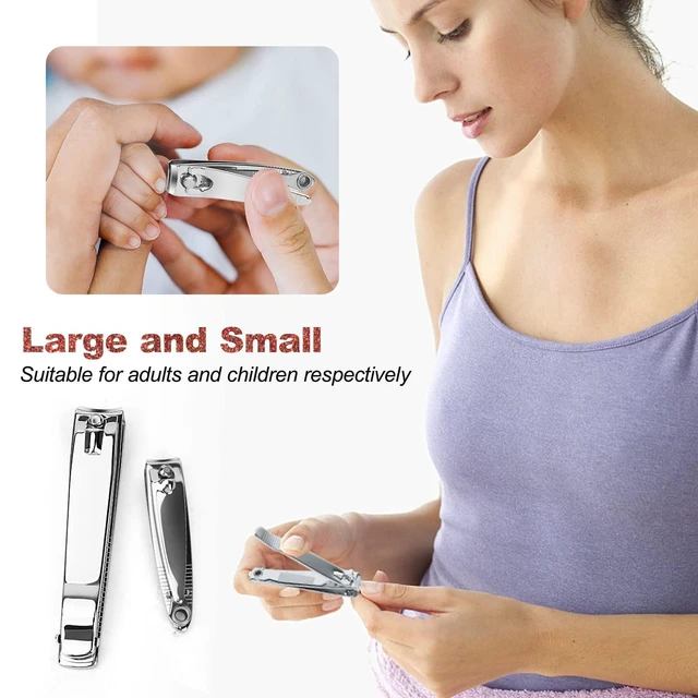 Alt view image 3 of 7 - Stainless Steel Nail Clipper Set with File for Men and Women