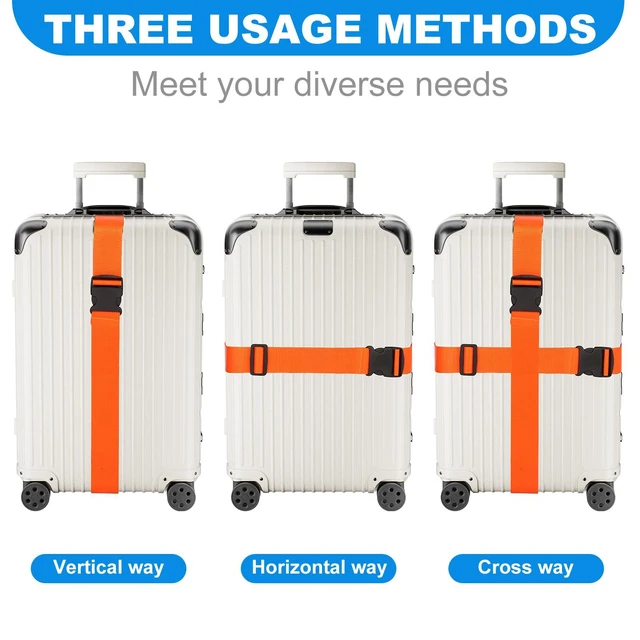 Alt view image 2 of 7 - Adjustable Luggage Straps for Suitcases, Pack of 4, 40-78 Inches