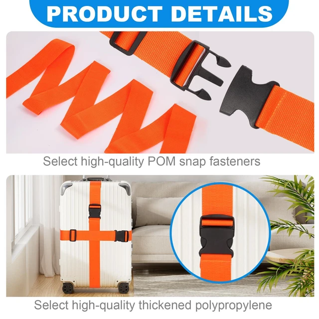 Alt view image 7 of 7 - Adjustable Luggage Straps for Suitcases, Pack of 4, 40-78 Inches