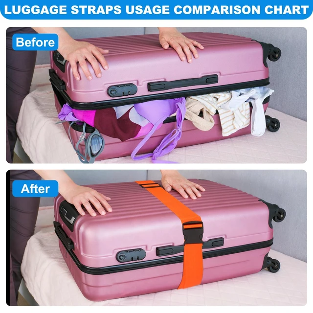 Alt view image 6 of 7 - Adjustable Luggage Straps for Suitcases, Pack of 4, 40-78 Inches