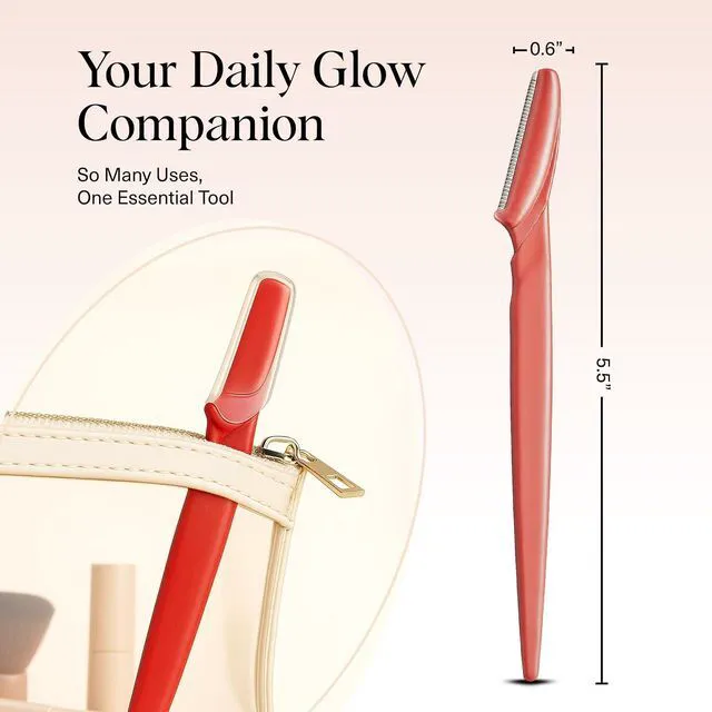 Alt view image 6 of 6 - Kitsch Dermaplane Razor for Women's Face - Coral, 6 Count