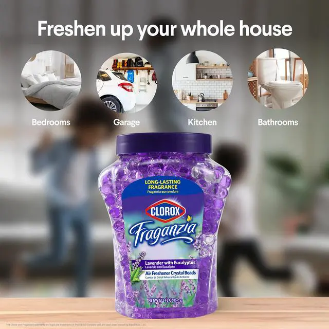 Alt view image 5 of 7 - Clorox Fraganzia Crystal Beads Air Freshener, Lavender Eucalyptus, 12 Fl Oz