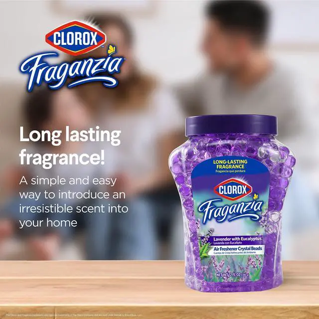 Alt view image 7 of 7 - Clorox Fraganzia Crystal Beads Air Freshener, Lavender Eucalyptus, 12 Fl Oz