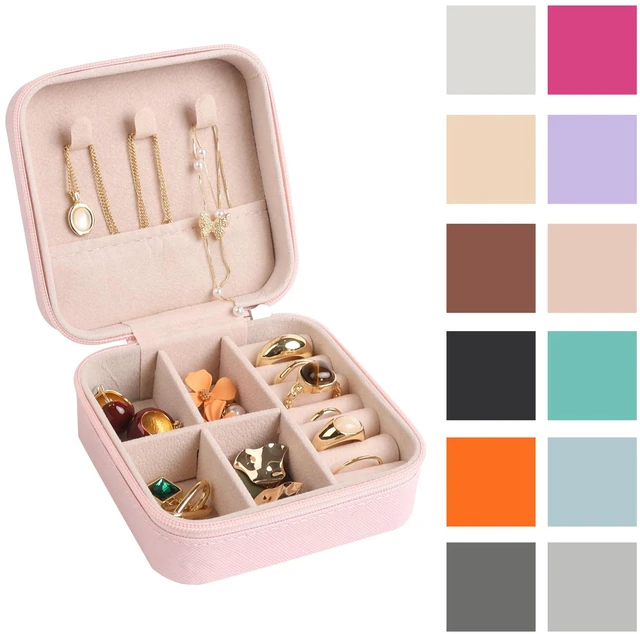 Alt view image 3 of 7 - Small Travel Jewelry Case Box Organizer, Black, 1 Piece