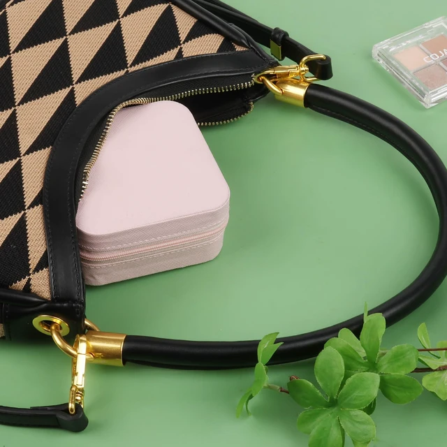 Alt view image 7 of 7 - Small Travel Jewelry Case Box Organizer, Black, 1 Piece