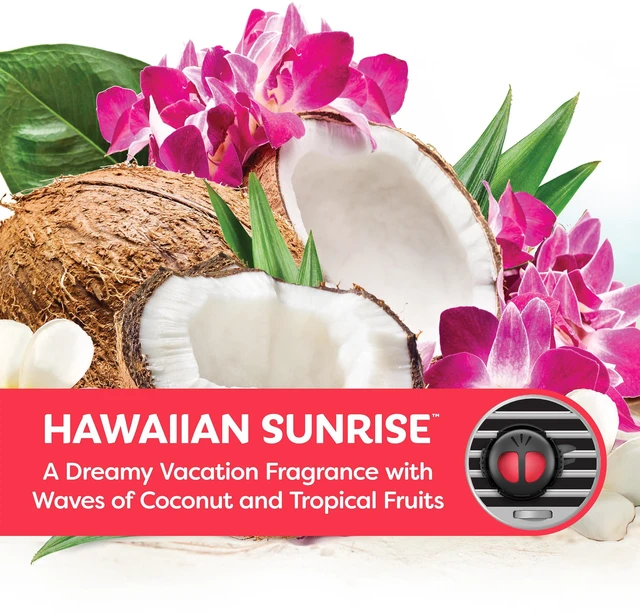 Alt view image 3 of 6 - Mini Diffuser Car Air Fresheners, 2 Pack, Hawaiian Sunrise Scent