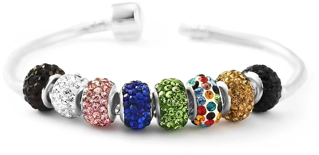 Alt view image 4 of 7 - European Crystal Charm Bead, Large Hole, Rhinestone, 50 PCS