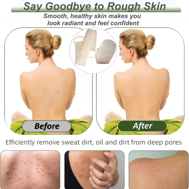 Alt view image 6 of 7 - Natural Loofah Exfoliating Body Scrubber 2-Piece Bath Set