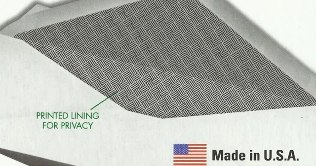 Alt view image 4 of 5 - Mead #10 Envelopes, Letter Size, 4-1/8" x 9-1/2", Security Printed Lining, Gummed Closure, Windowless, White, 40 Count (75214)