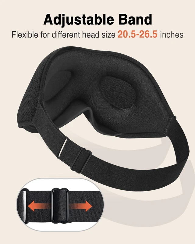 Alt view image 3 of 6 - MABAO Sleep Mask for Side Sleeper, Black