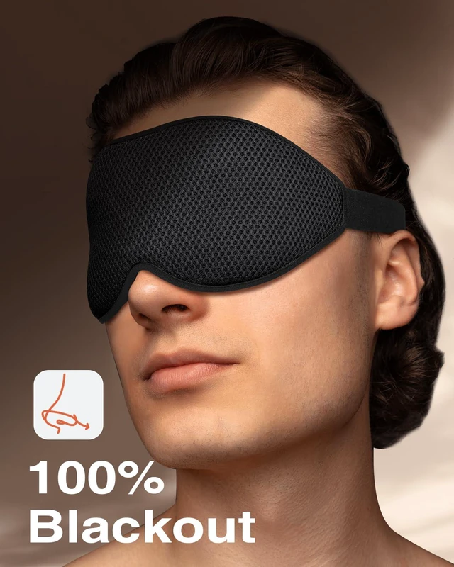 Alt view image 2 of 6 - MABAO Sleep Mask for Side Sleeper, Black