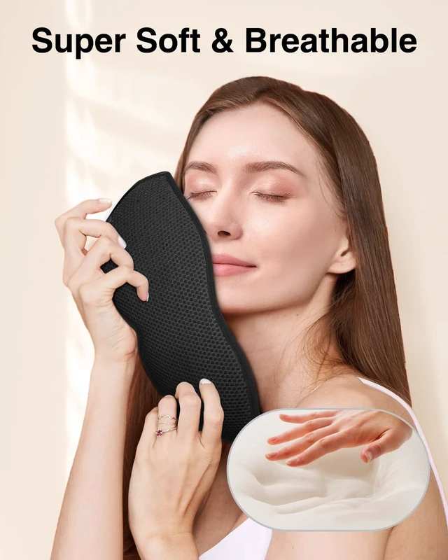 Alt view image 4 of 6 - MABAO Sleep Mask for Side Sleeper, Black