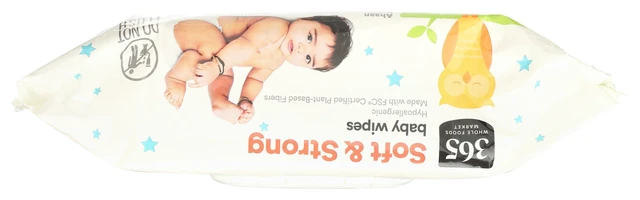 Alt view image 3 of 6 - 365 by Whole Foods Market Soft & Strong Disposable Baby Wipes Fragrance-Free 100 Count