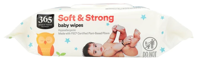 Alt view image 2 of 6 - 365 by Whole Foods Market Soft & Strong Disposable Baby Wipes Fragrance-Free 100 Count