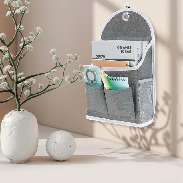 Alt view image 2 of 7 - Salbsever 1 Pack Wall Hanging Organizer Bag with Pockets, Fabric Storage Basket, Waterproof for Bathroom Office Kitchen Bedroom