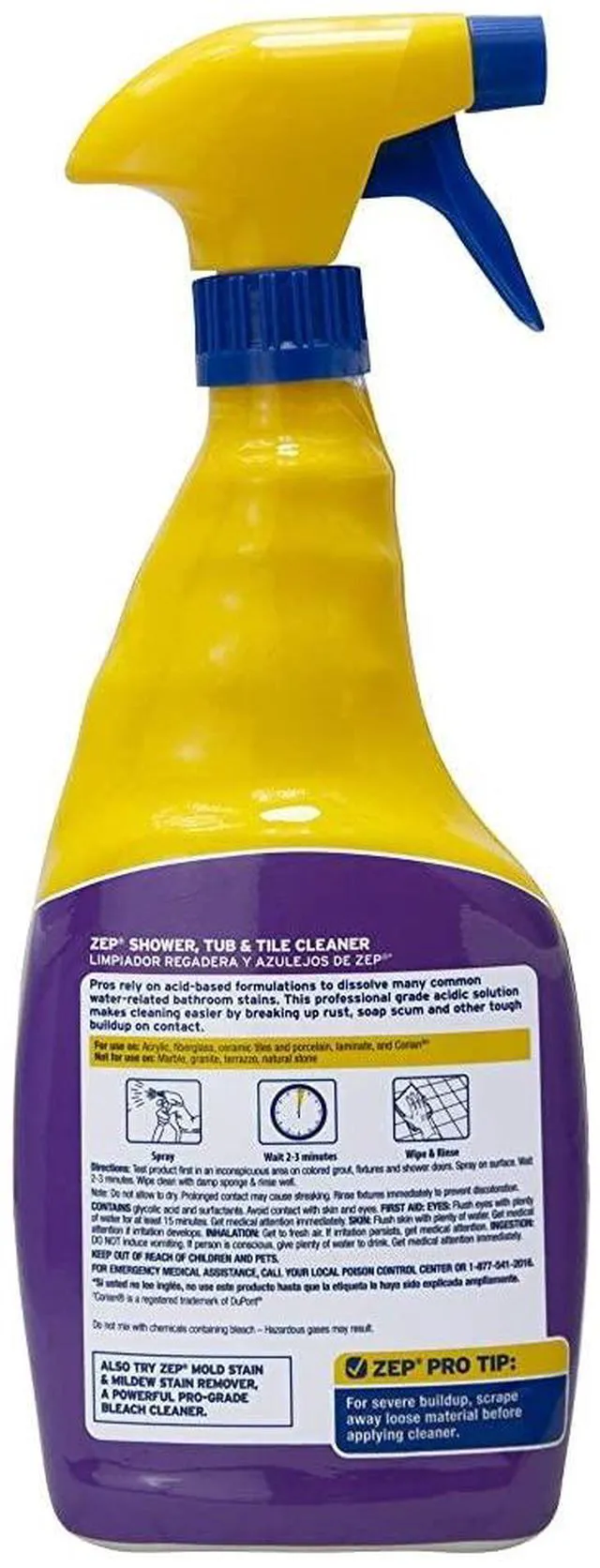 Alt view image 2 of 6 - Zep ZUSTT32PF Shower Tub and Tile Cleaner, 32oz, 1-Pack