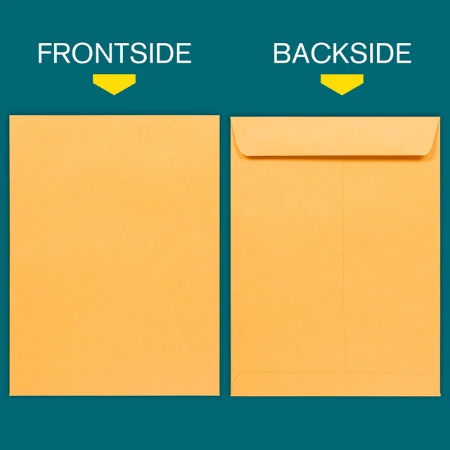 Alt view image 4 of 6 - 9x12 Open End Brown Kraft Self-Sealing Envelopes, 15 Pack, 28lb Heavyweight Paper, Peel and Seal Closure, for Catalogs, Presentations, Oversized Documents