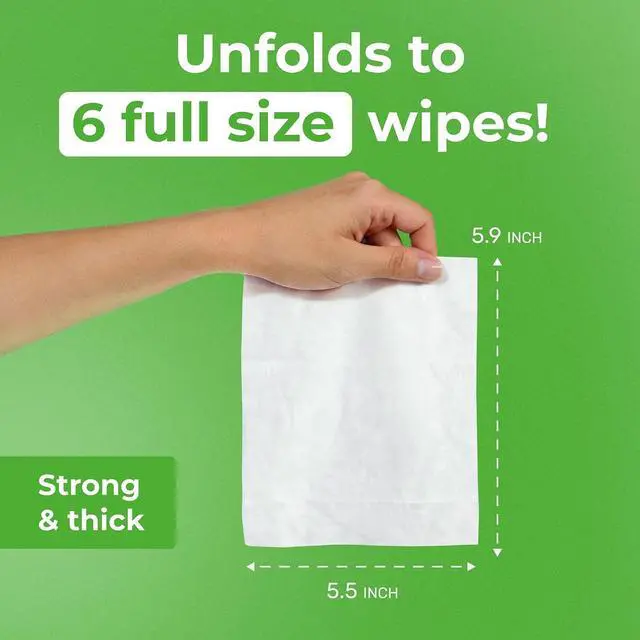 Alt view image 6 of 6 - Antibacterial Hand Sanitizing Wipes - 99% Water and Aloe, Safe for Sensitive Skin, Travel Essentials for Adults & Kids, 10 Pack (60 Wipes)