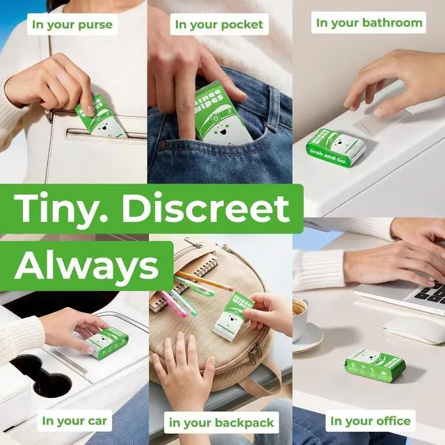 Alt view image 3 of 6 - Antibacterial Hand Sanitizing Wipes - 99% Water and Aloe, Safe for Sensitive Skin, Travel Essentials for Adults & Kids, 10 Pack (60 Wipes)