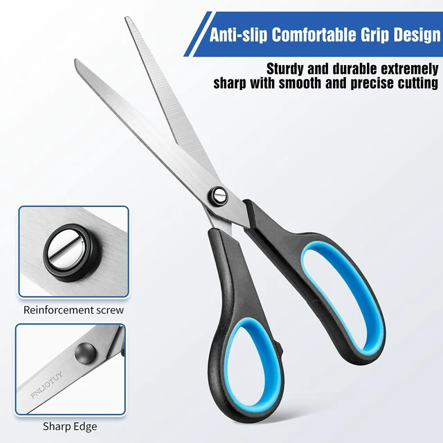 Alt view image 3 of 7 - 5" Heavy Duty All Purpose Scissors for Office, Home, School, Sewing, Crafts