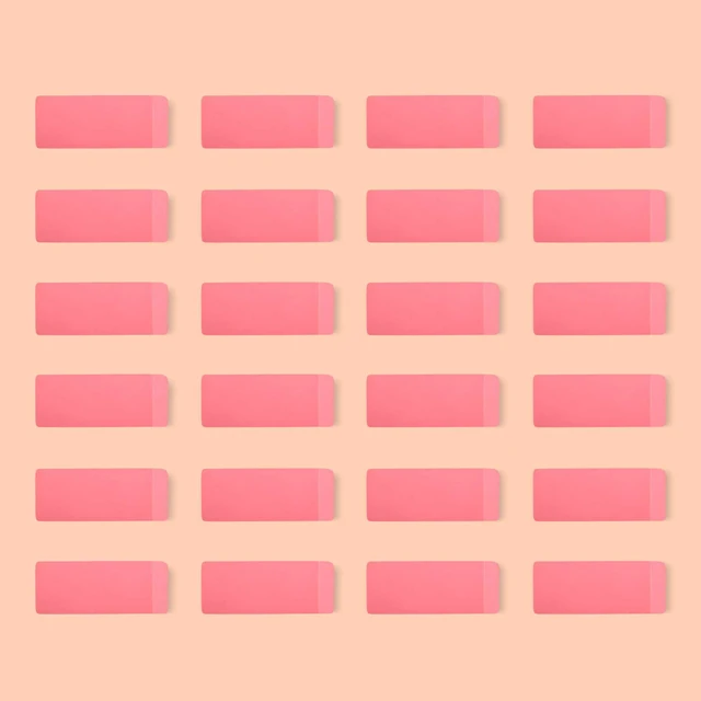 Main image of Amazon Basics Rectangular Erasers, Pink, Art Eraser for Drawing, 24 Count
