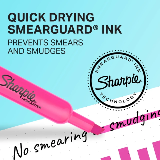 Alt view image 2 of 6 - Sharpie Tank Highlighters, Chisel Tip, Assorted Colors, Smear-Resistant, 12-Pack