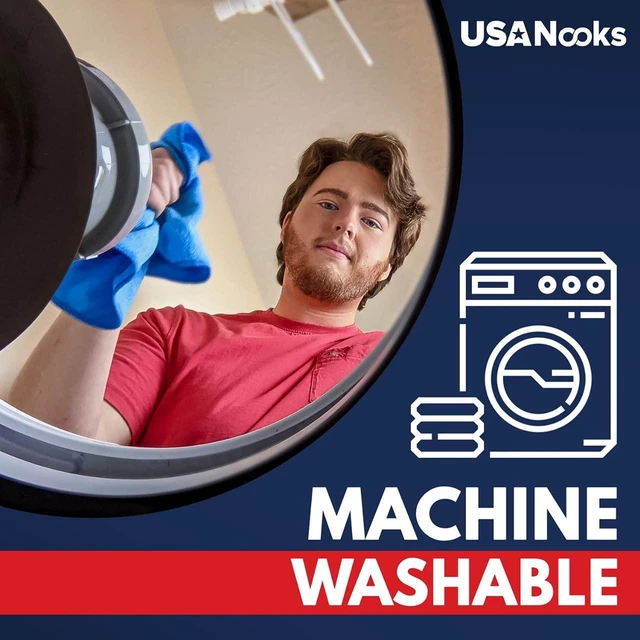 Alt view image 4 of 7 - USANOOKS Microfiber Cleaning Cloth 6 Pcs 11.5"x11.5" - 1200 Washes, Ultra Absorbent Towels Weave Grime & Liquid for Streak-Free Mirror