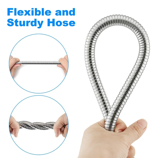 Alt view image 4 of 7 - FSDIYU 79-Inch Stainless Steel Shower Hose Extension Replacement