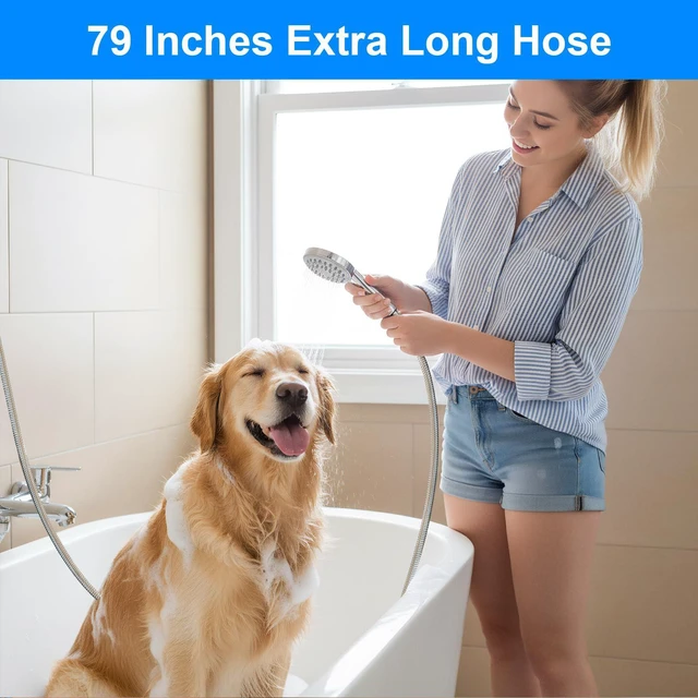 Alt view image 2 of 7 - FSDIYU 79-Inch Stainless Steel Shower Hose Extension Replacement