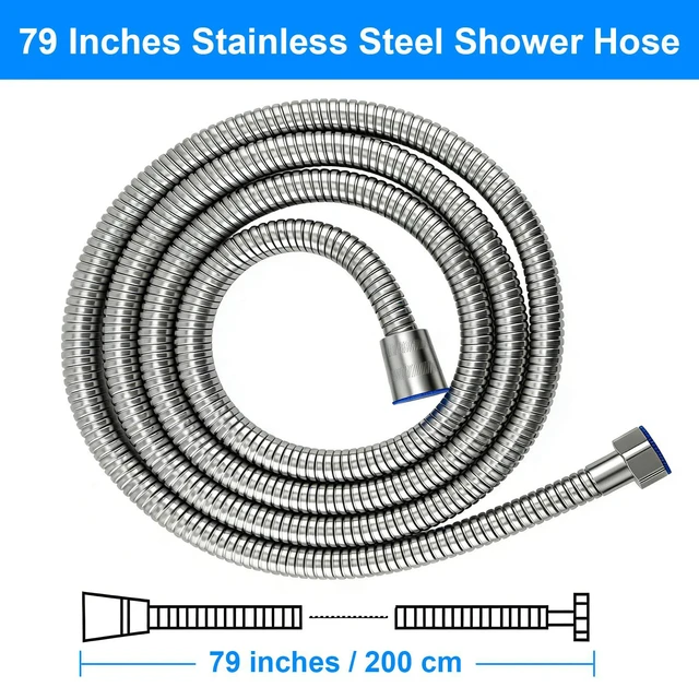 Alt view image 6 of 7 - FSDIYU 79-Inch Stainless Steel Shower Hose Extension Replacement