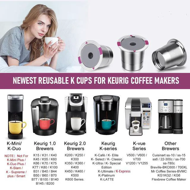 Alt view image 7 of 7 - Stainless Steel Reusable K Cups Coffee Pods, 1 Pack