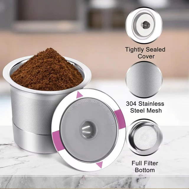 Alt view image 6 of 7 - Stainless Steel Reusable K Cups Coffee Pods, 1 Pack