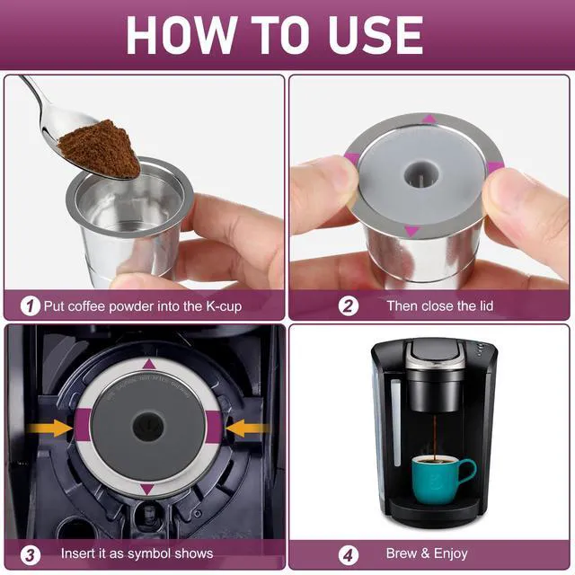 Alt view image 4 of 7 - Stainless Steel Reusable K Cups Coffee Pods, 1 Pack