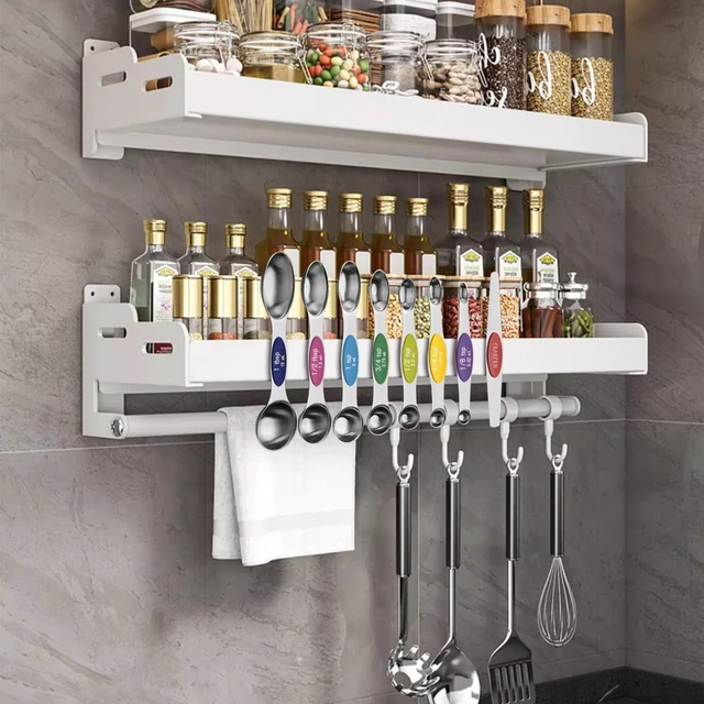 Alt view image 2 of 6 - ChefAide Set of 8 Magnetic Measuring Spoons, Stainless Steel, Dual Sided