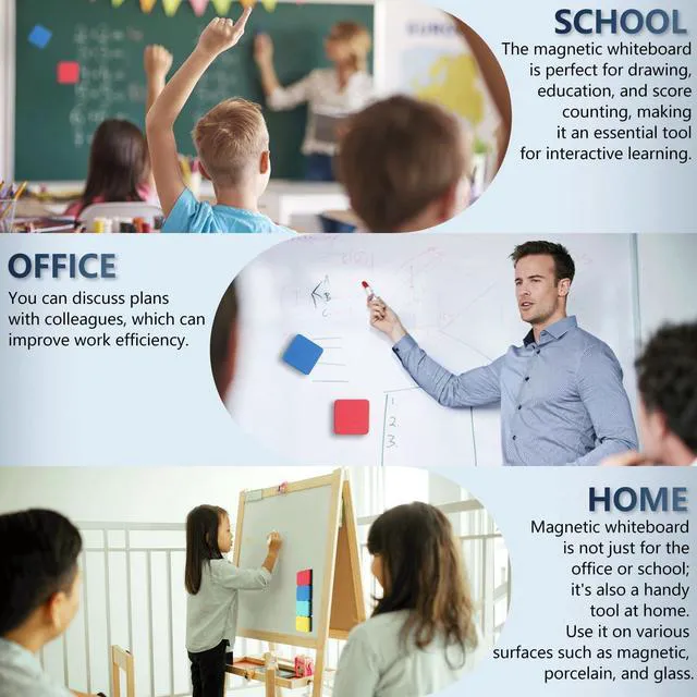 Alt view image 7 of 7 - XKDOUS 12 Pack Magnetic Dry-Erase Whiteboard Erasers for Classroom Office