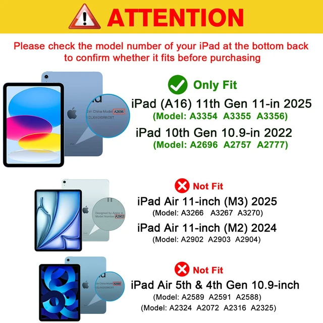 Alt view image 4 of 6 - ProCase Case for iPad (A16) 11th/10th Generation, 11/10.9Inch, Navy