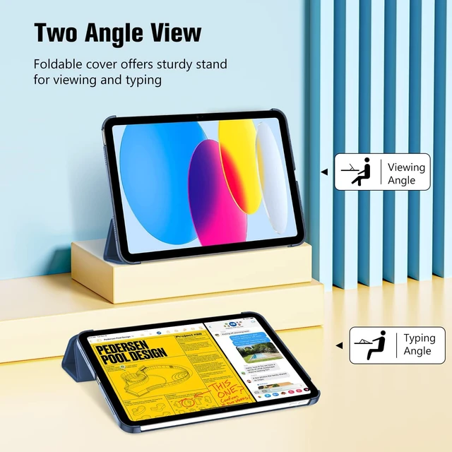 Alt view image 6 of 6 - ProCase Case for iPad (A16) 11th/10th Generation, 11/10.9Inch, Navy