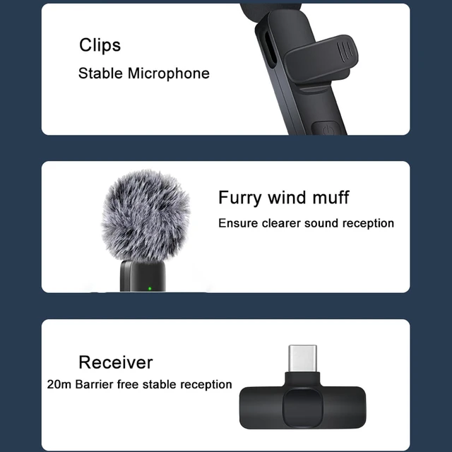 Alt view image 6 of 7 - Professional Wireless Lavalier Microphone for iPhone iPad Android Phone, Lapel Mic for Video Recording Interview Podcast Vlog YouTube TikTok